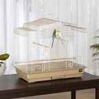 Prevue Pet Products Barn Style Bird Cage - Brown & White - Image 2