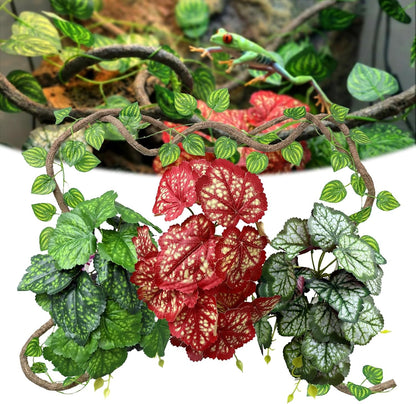 5 Pcs Reptile Plants & Habitat Decor Kit - 3 Artificial Phalaenopsis Orchid & Large 5ft Jungle Vine Branch, Terrarium Tank Decor & Climbing Accessories for Crested Gecko, Bearded Dragon - Image 13