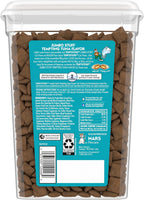 Temptations cat treats packaging showing crunchy and soft texture highlights