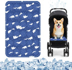 Nuanchu Dog Stroller Cooling Mat, Waterproof Gel Pet Cooling Pad for Summer, Washable Cat Sleeping Blanket, Portable Ice Gel Travel Mat for Cats, Crates, Car Seat(11.81 x 19.69 Inches,Sky Blue Bear) - Image 9