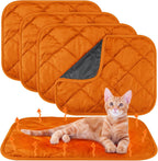 4 Pack Self Heating Cat Pad Self Warming Dog Mat Reflects Body Heat Extra Warm Thermal Pet Pad Washable Dog Cat Bed Crate Bed Mat Blanket(Gray,16 x 20 Inch) - Image 11
