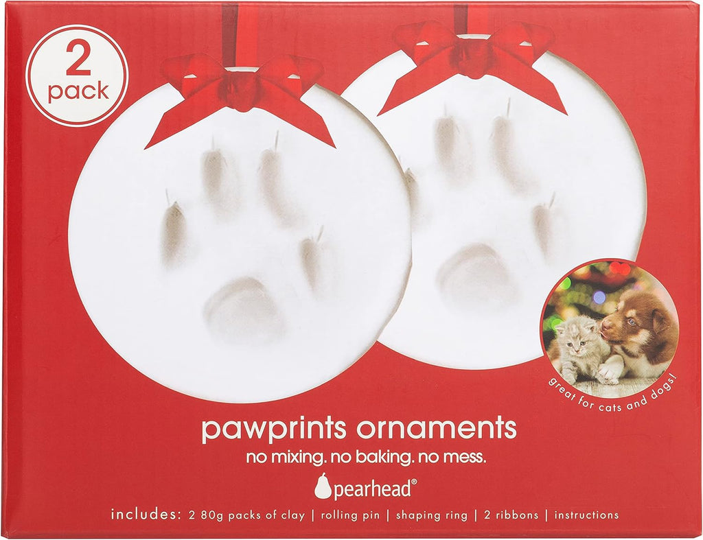 Pearhead Pawprints 2-Pack Christmas Ornament, DIY No Mess Pet Paw Print Holiday Clay Keepsake Kit, Dog or Cat Stocking Stuffer Gift - Image 13