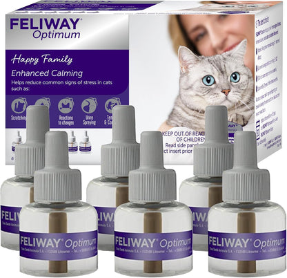 FELIWAY Optimum Cat Calming Diffuser Refill (3 Pack, 90 Day Supply) - Cat Pheromone Diffuser Refill for Advanced Support to Reduce Stress, Spraying, Scratching, Fighting and Hiding - Image 11