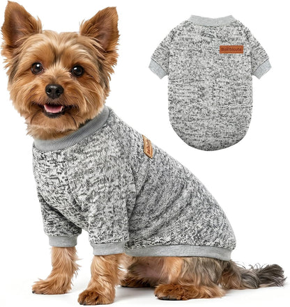 3 Pack Dog Sweaters for Small Dogs Girl Boy Winter Fleece Clothes Warm Soft Dog Sweatshirt Outfit for Dogs Cats Pet Apparel - Image 12