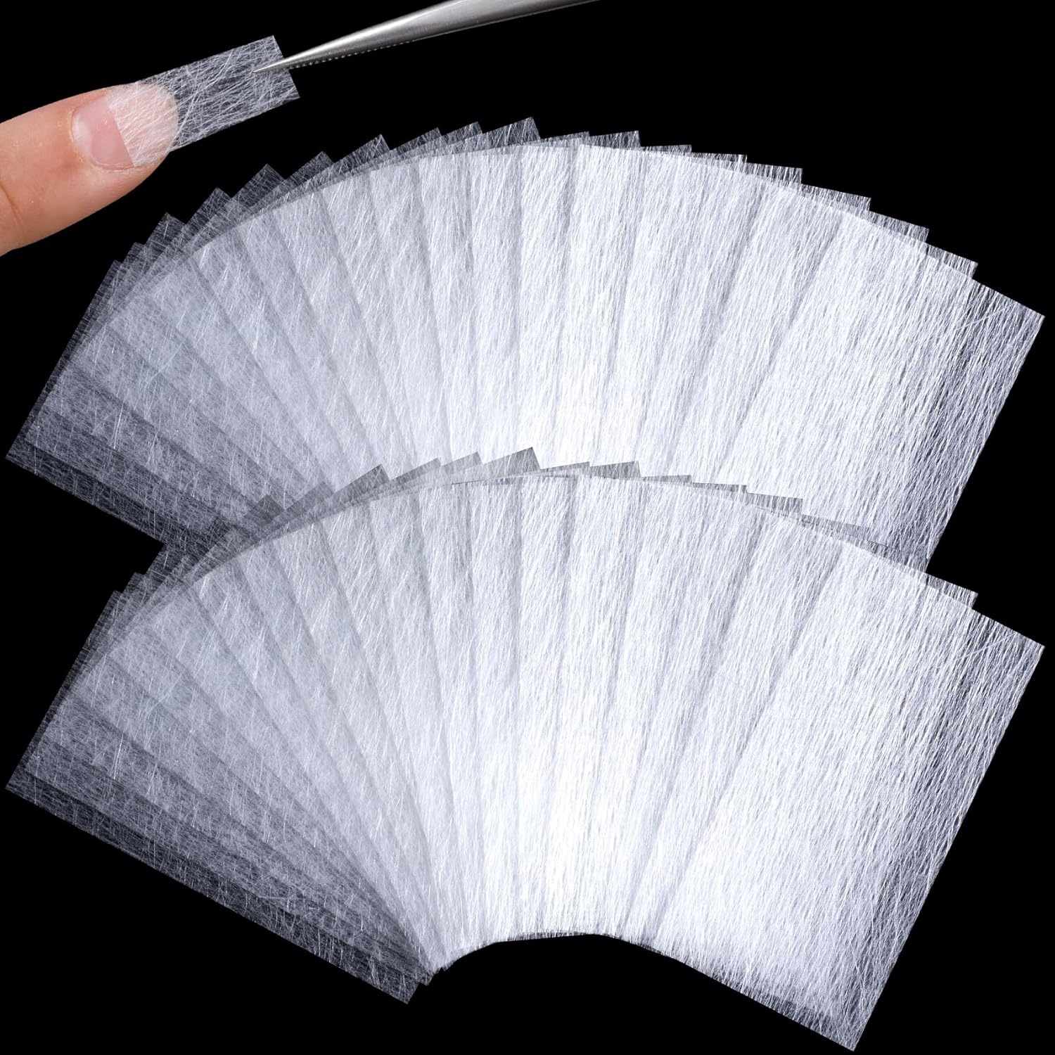 Viczon 50pcs fiberglass nail wrap extension kit front view