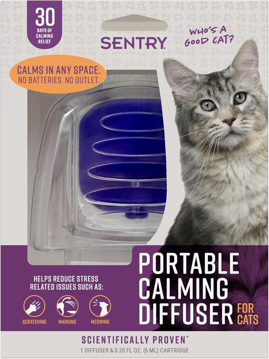 Sentry Behavior Portable Calming Diffuser Refill for Cats, Reduces Response to Normal Stress and Bad Behavior with Calming Phereomones, Easy-to-use Portable Design, 60 Day Release - Image 15