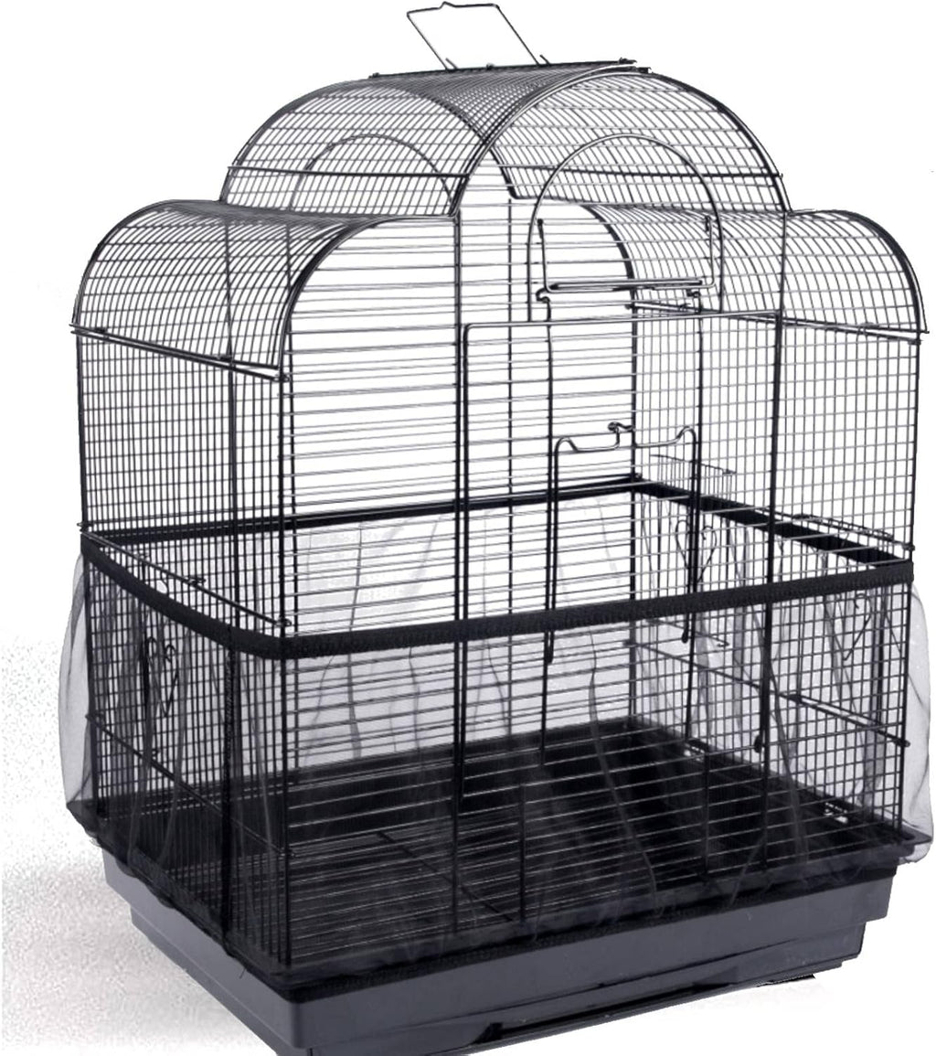 Hakeeta Bird Cage Skirt, Mesh Bird Seed Catcher, Birds Cage Airy Net Cover, Soft Nylon Ventilated Skirt Traps Cage Basket Seed Guard Parrot with Adjustable Drawstring.(Large Size-XL(White) - Image 11