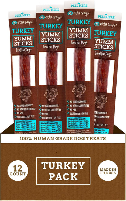 etta says! Yumm Sticks - Real Meat Jerky Dog Jerky Treats - Beef, Chicken, Pork, and Turkey Variety Pack - Human Grade - Made in The USA (12 Count Pack of 1) - Image 11