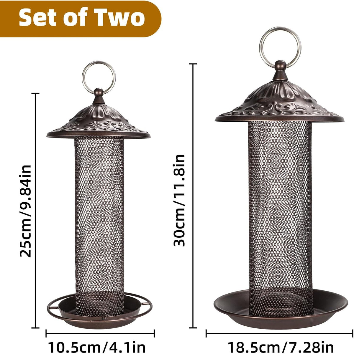 Nyjer/Thistle Seeds Wild Bird Feeder 2 Pack,All-Metal Material - Image 5
