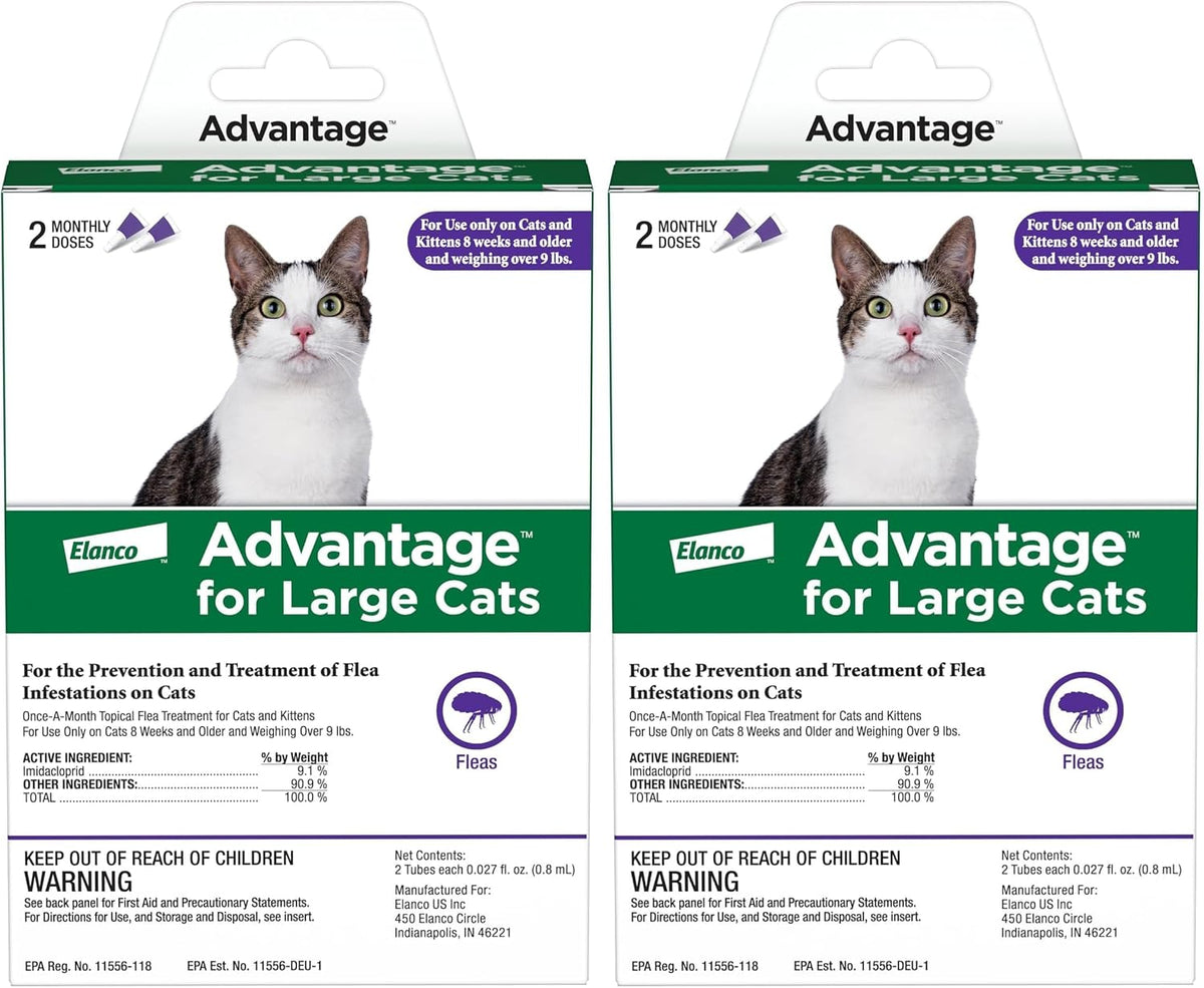 Advantage Topical Cat Flea Treatment and Prevention for Large Cats Over 9 lbs. | Apply Flea Drops Monthly | 2 Treatments - Image 10