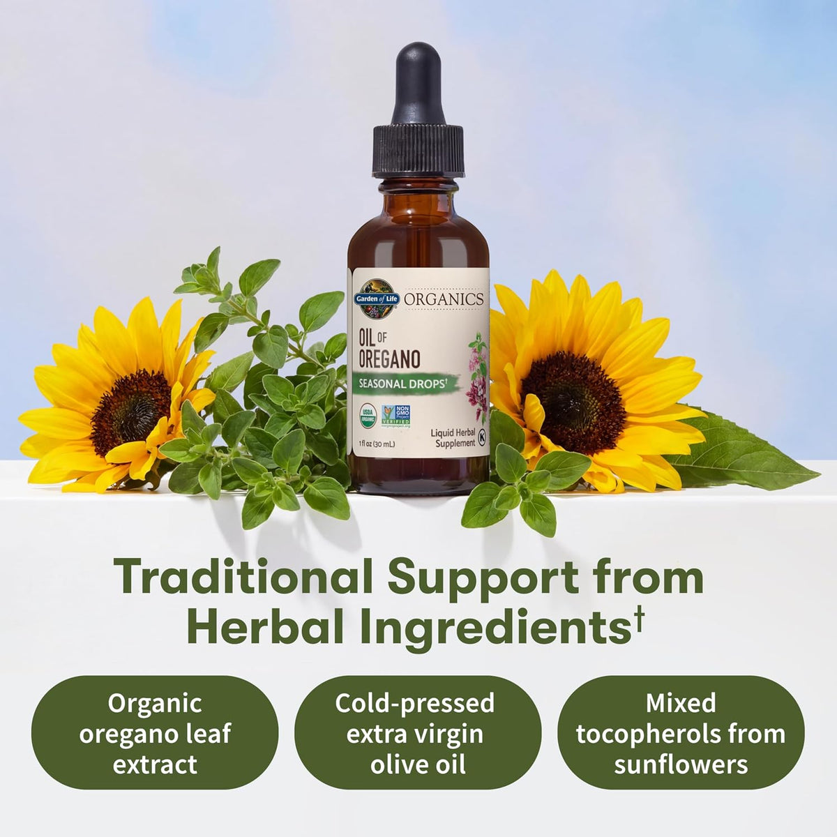 Garden of Life Organics Oil of Oregano Seasonal Drops, 1 Fl oz - Image 3