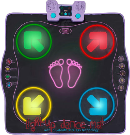Kidzlane electronic dance mat front view with light-up arrows