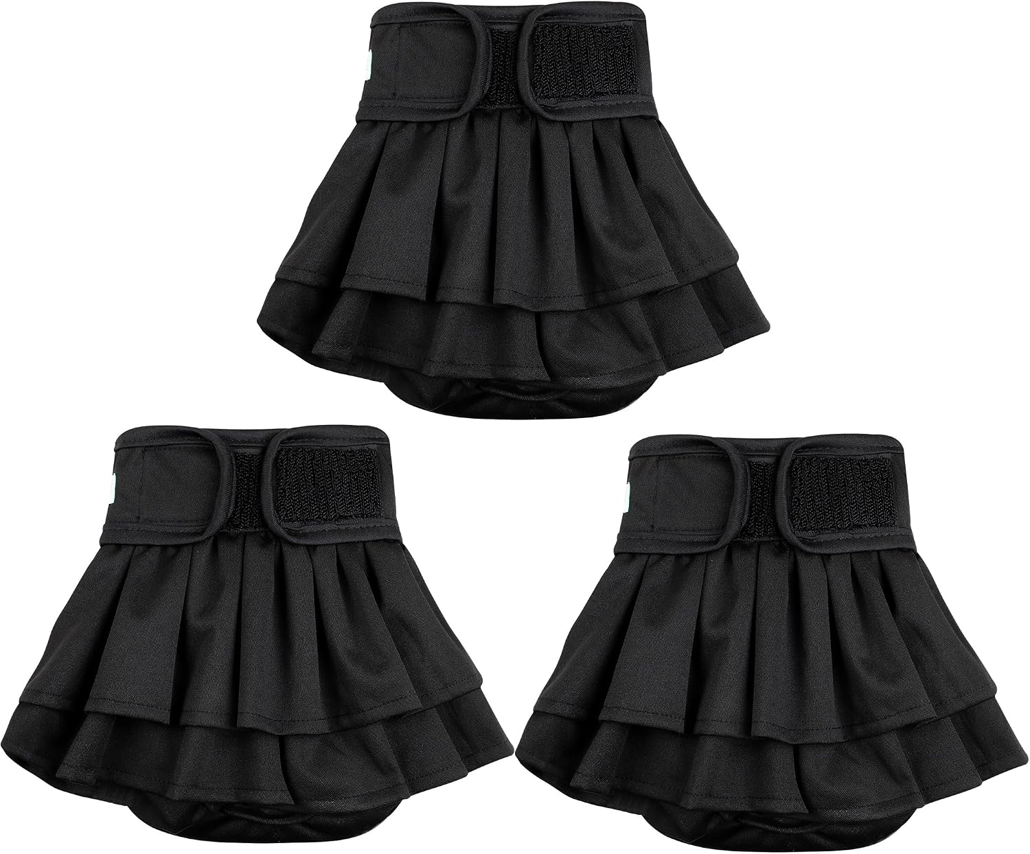 Wegreeco incontinence dog diapers pack highlighting the durable polyester fabric texture.
