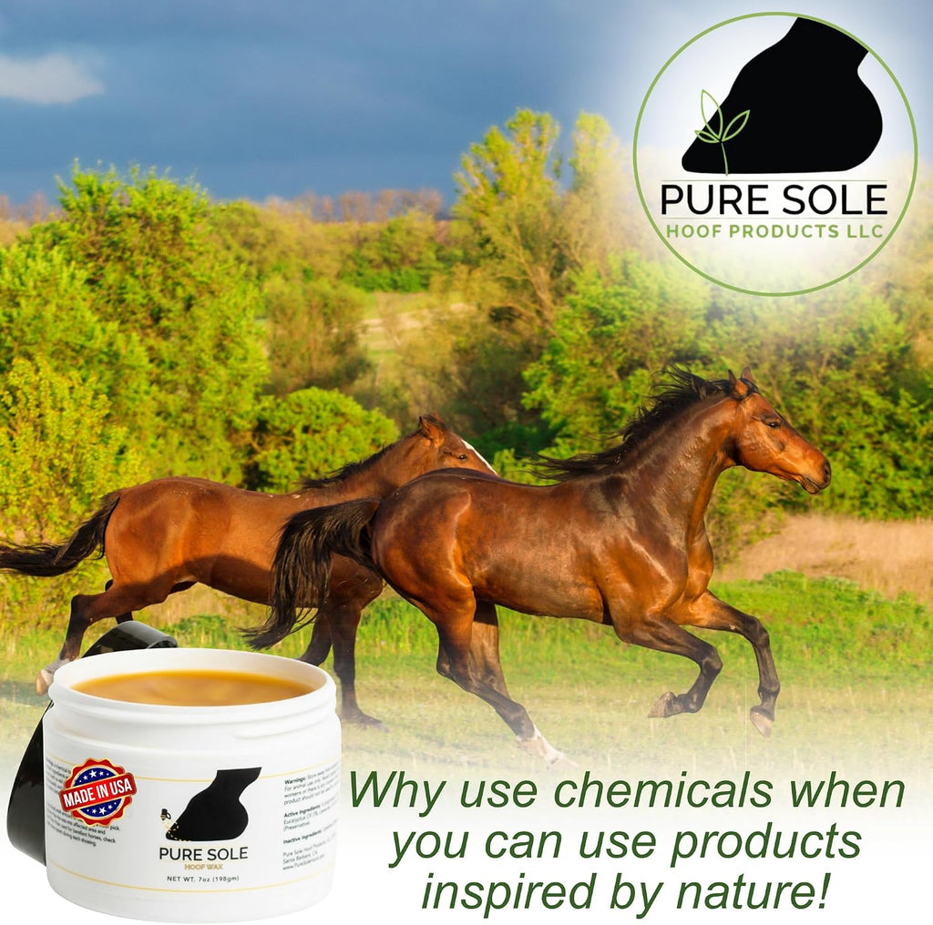 Pure Sole USA imported premium hoof protection wax sealing fresh nail holes