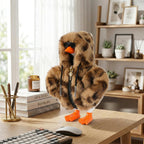 Leopard print faux fur outfit variant for seven inch office goose decor