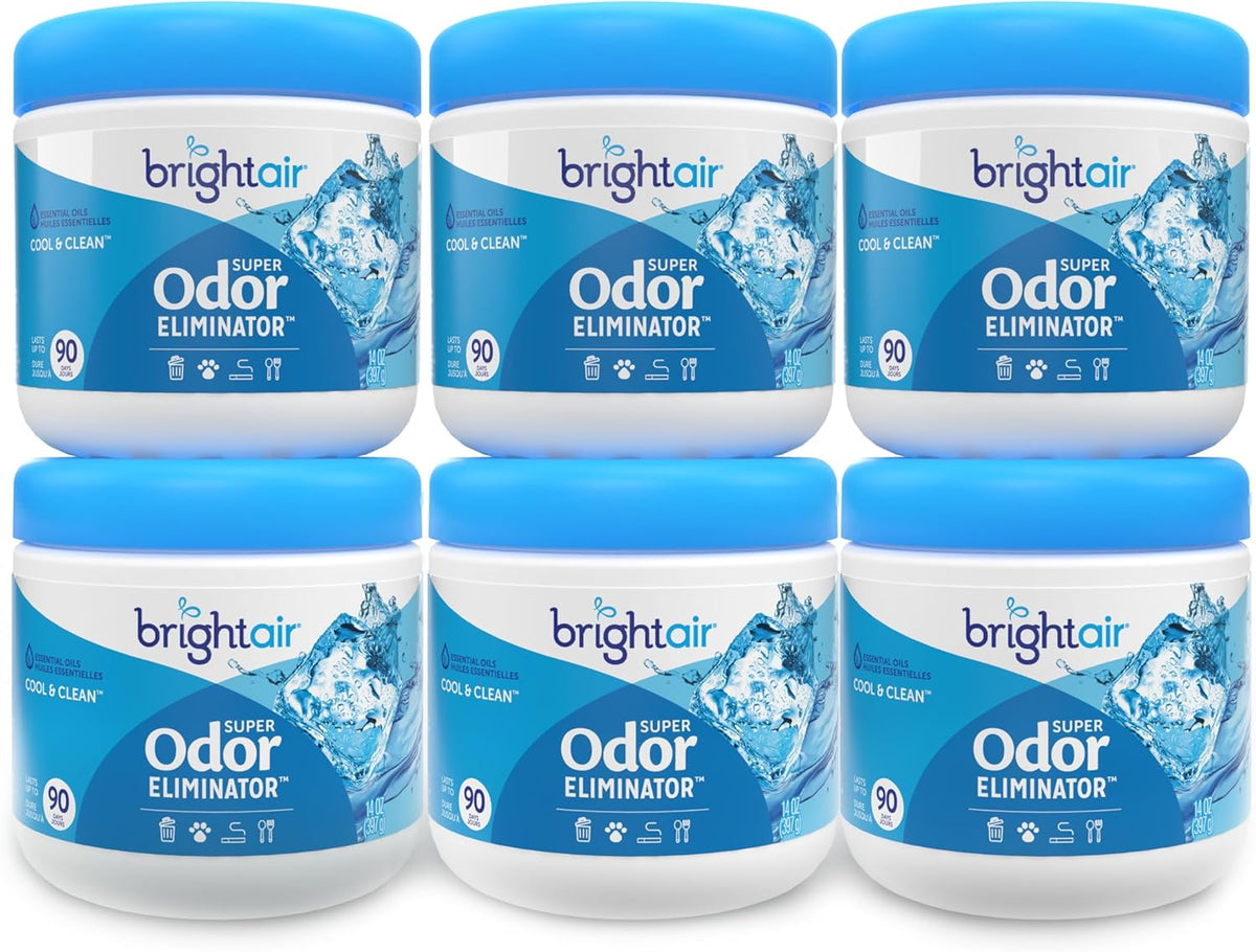 Bright Air 14 oz. Super Odor Eliminator, for Medium-Size Spaces, Cool Citrus Scent, Case of 6, Air Freshener, Natural Essential Oils, Lasts Up to 90 Days Each - Image 10