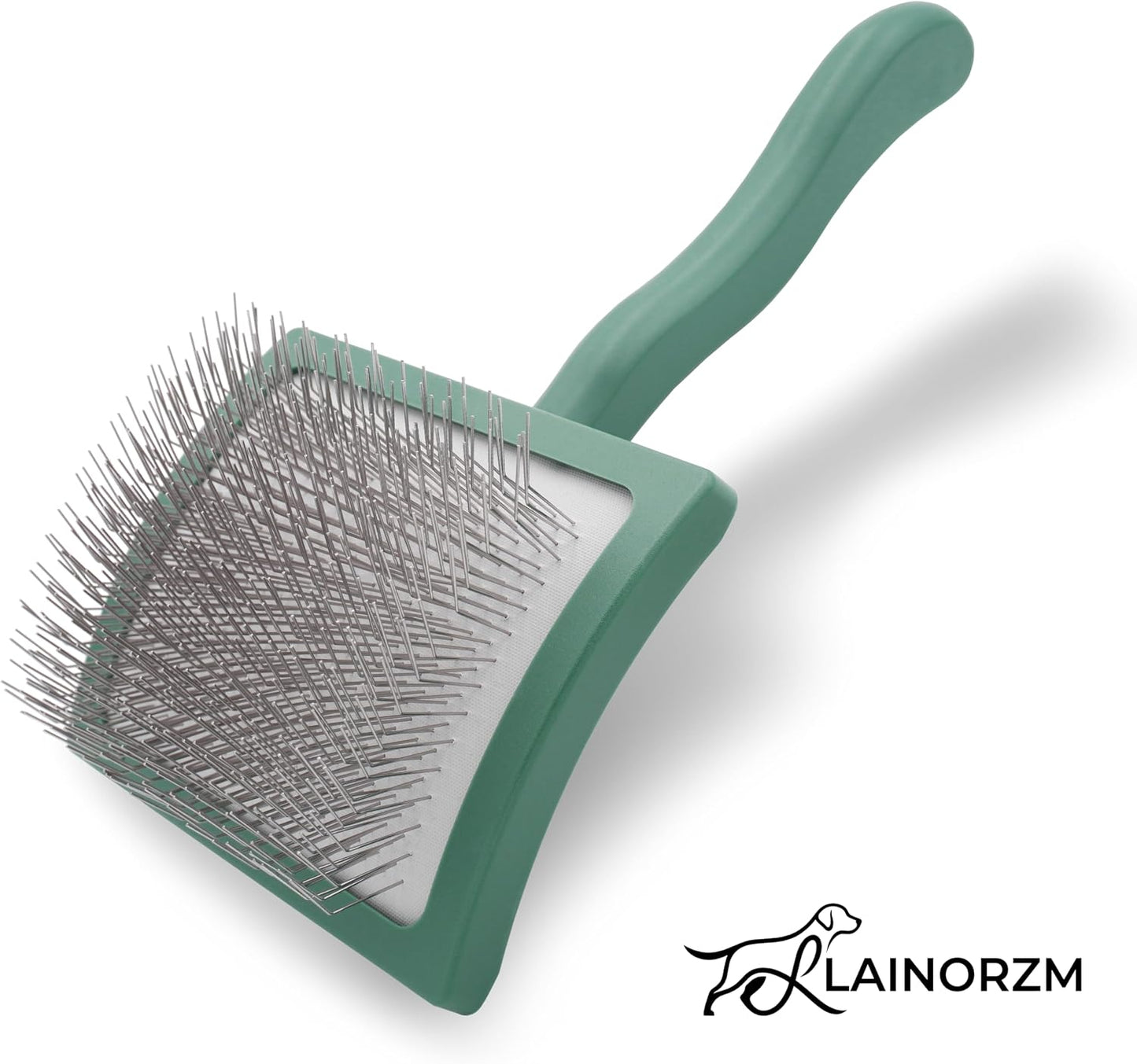 Slicker Brush for Dogs - Professional Long Pin Doodle Grooming Brush for Goldendoodles, Poodles, Labradoodles - Detangle, Fluff & Dematting Tool for Wavy & Curly Hair (Large Curved) - Image 9
