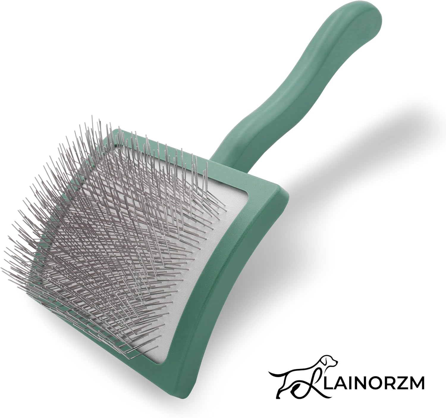 Slicker Brush for Dogs - Professional Long Pin Doodle Grooming Brush for Goldendoodles, Poodles, Labradoodles - Detangle, Fluff & Dematting Tool for Wavy & Curly Hair (Large Curved) - Image 9