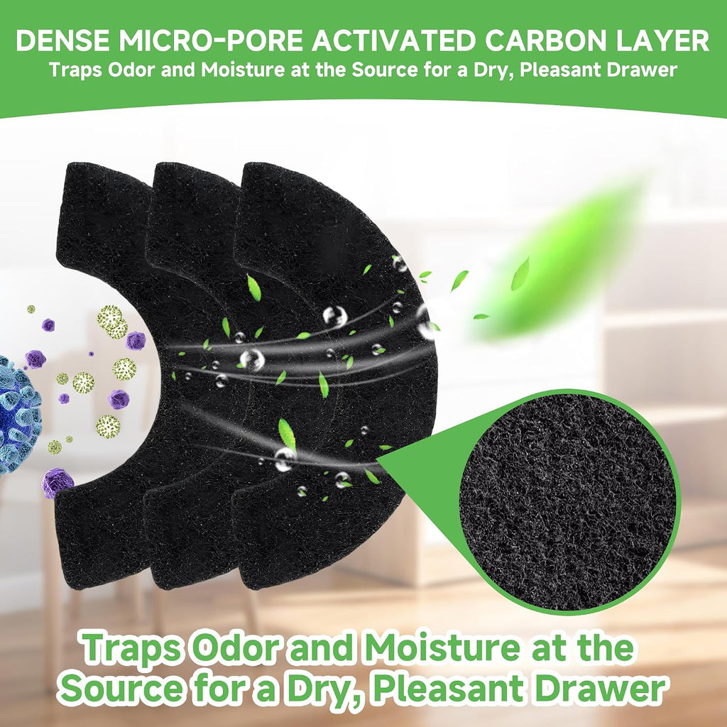Close up view of the durable fiber structure on the cat litter box replacement filter