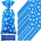 Blulu 100 Pieces Dog Treat Bags Puppy Party Favor Pet Paw Cone Cellophane Bags Candy Heat SealableDog Paw Gift with 100 Pieces Silver Twist Ties for Pet Cat Treat Party Favor(Black) - Image 14