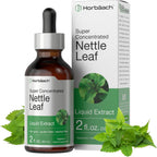 HorbÃ¤ach Nettle Leaf Extract Drops front view bottle showing alcohol free vegetarian liquid supplement label