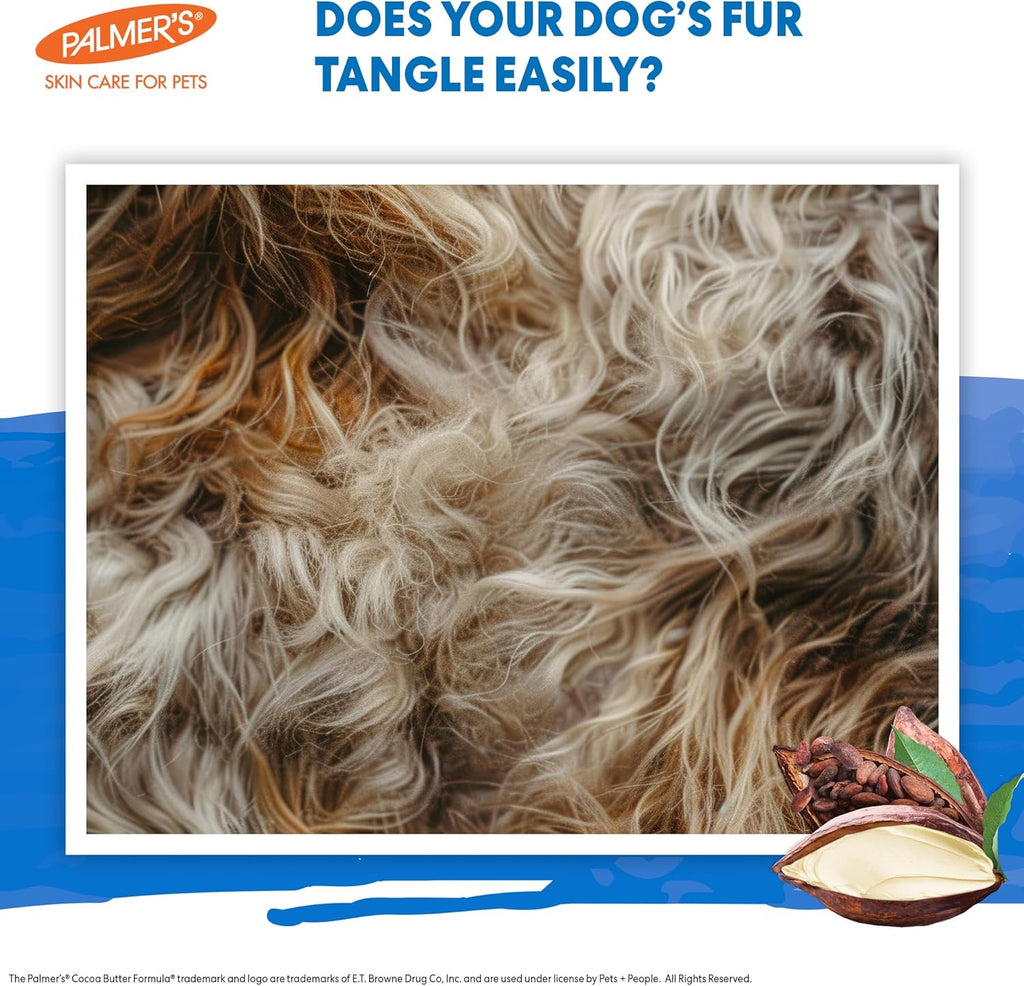 Cocoa butter leave in dog conditioner bottle for tangle removal.