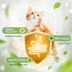 PETTERM probiotic cat hairball control food topper packaging back details