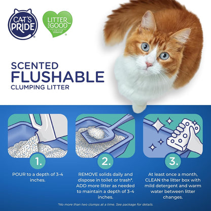 Cat's Pride cat litter 10lb jug label details