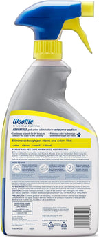 Bissell Woolite pet stain remover 44 fluid ounce bottles showing enzyme action details