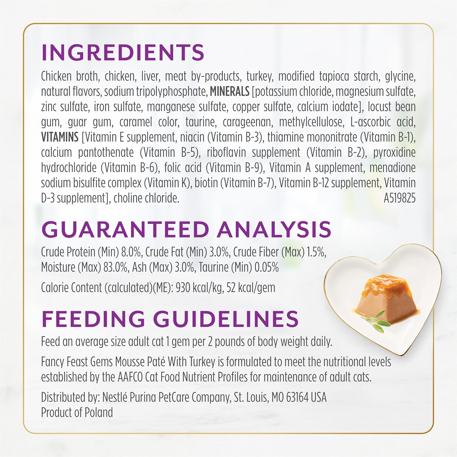 Purina Fancy Feast Gems Pate Mousse Wet Cat Food in Gravy with Turkey - 4 oz. (Pack of 8) - Image 6