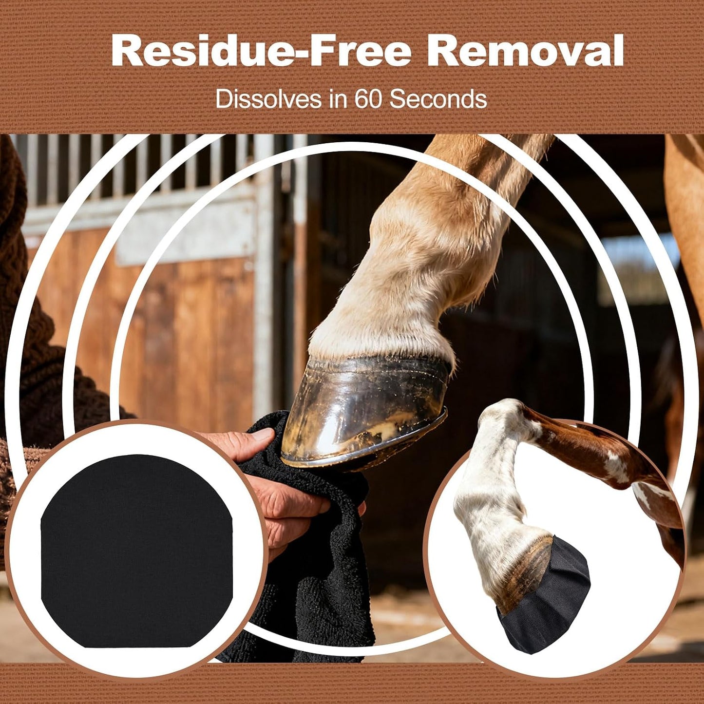 Waterproof testing demonstration of hoof bandage tape