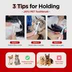 Side profile of Jayu Pet Dental Care Brush for easy cleaning