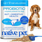 Native Pet Probiotics for Dogs - Dog Probiotic Powder for Gut & Digestive Health, Vet-Formulated 6B CFUs Dog-Specific Probiotic Strains, Supports Stool Quality & Diet Transitions - 60 Scoops - Image 14