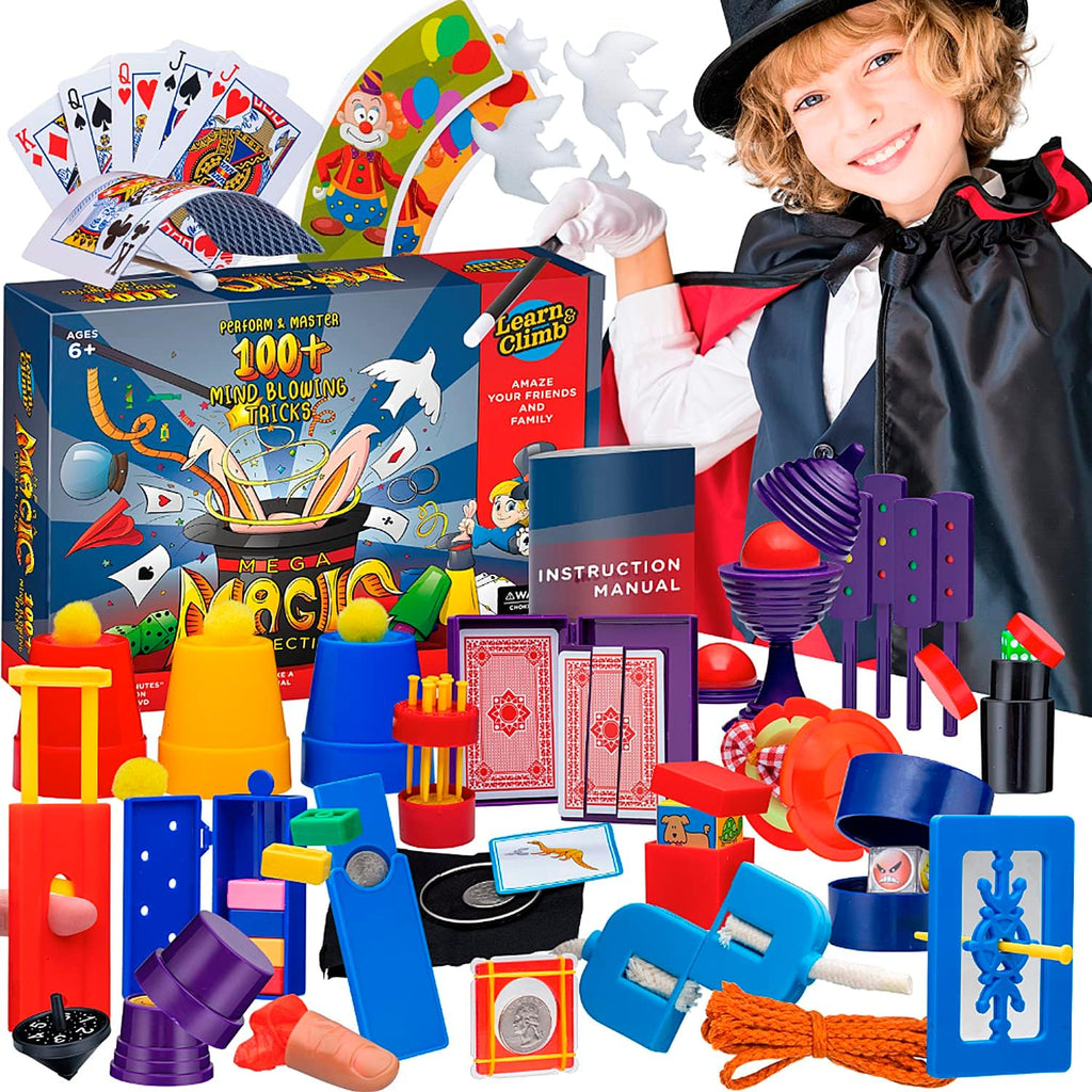 Learn And Climb Mega Magic Kit front view of the colorful retail packaging box for children.