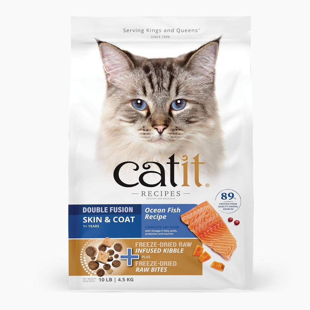 Catit Recipes Double Fusion Adult Cat Food - Chicken Recipe, High-Protein, Freeze-Dried Raw Toppings, No by-Products, Minimally Processed for Optimal Nutrition, 4 lb - Image 13