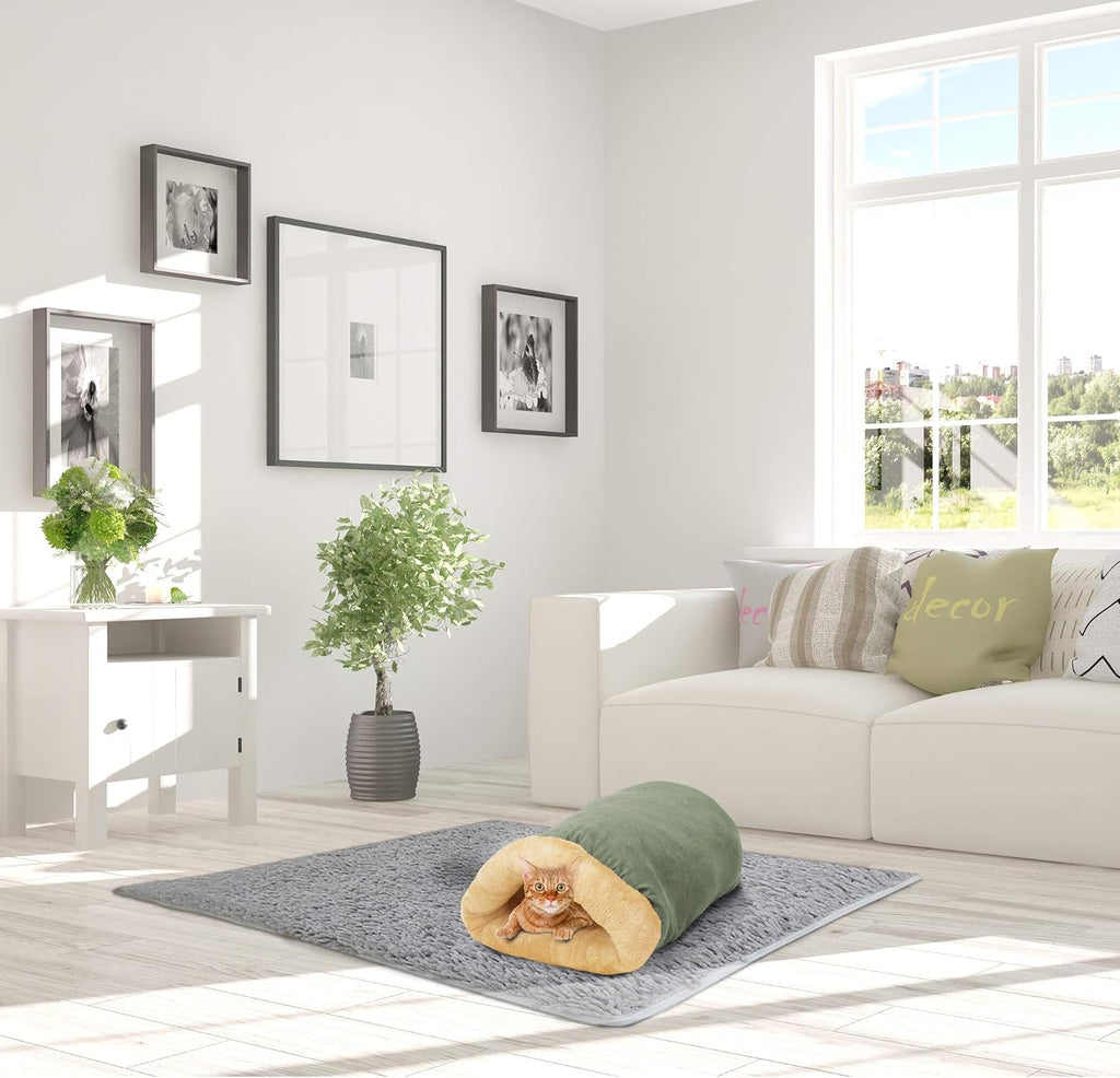 Small dog resting inside the Goopaws 4-in-1 warming pod