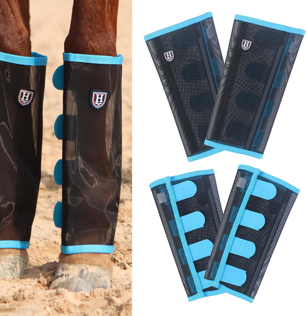 Harrison Howard horse fly leggings front view featuring premium protective mesh material.