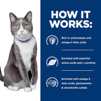 Prescription Diet brain care and joint care cat food case top view