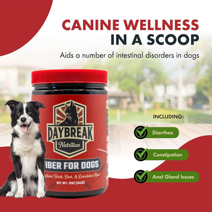 Product packaging showing nutritional benefits for dogs