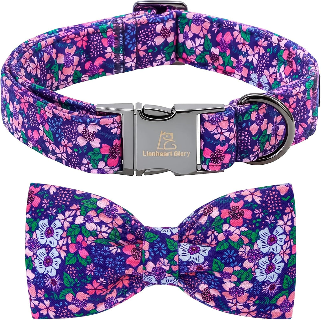 Lionheart glory Dog Bow Collar Ducky Pattern Cute Boy Collars for Small Dogs,Soft Duty Adjustable Dog Collar with Bowtie Spring Summer Puppy Collars Bows Pet Gift - Image 11
