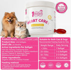 USA imported pet heart wellness softgels containing ubiquinol coenzyme q10 and omega 3 fish oil