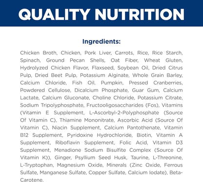 Veterinary authorized high fiber pet food for dog gut microbiome support