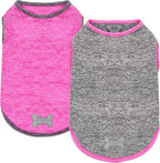 KYEESE 2Pack Dog Shirt, Lightweight Sun Protection Sleeveless Dog T Shirts for Small Dogs Boy, Breathable Pet Reflective Tank Top Summer Dogs Clothes for Outdoor Walking, Grey+Light Blue, M - Image 9