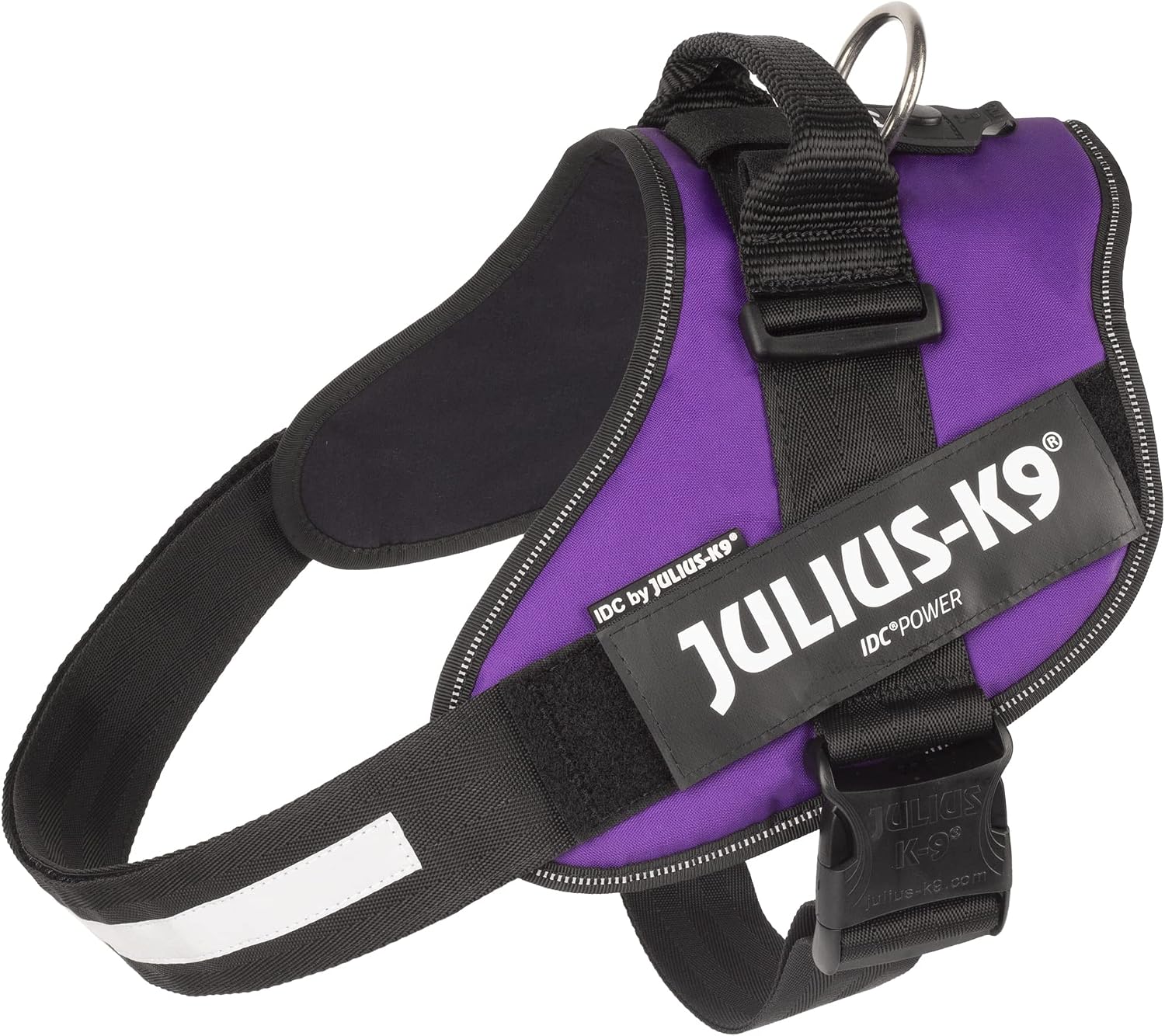 Side view of Julius-K9 Powerharness showing reflective details