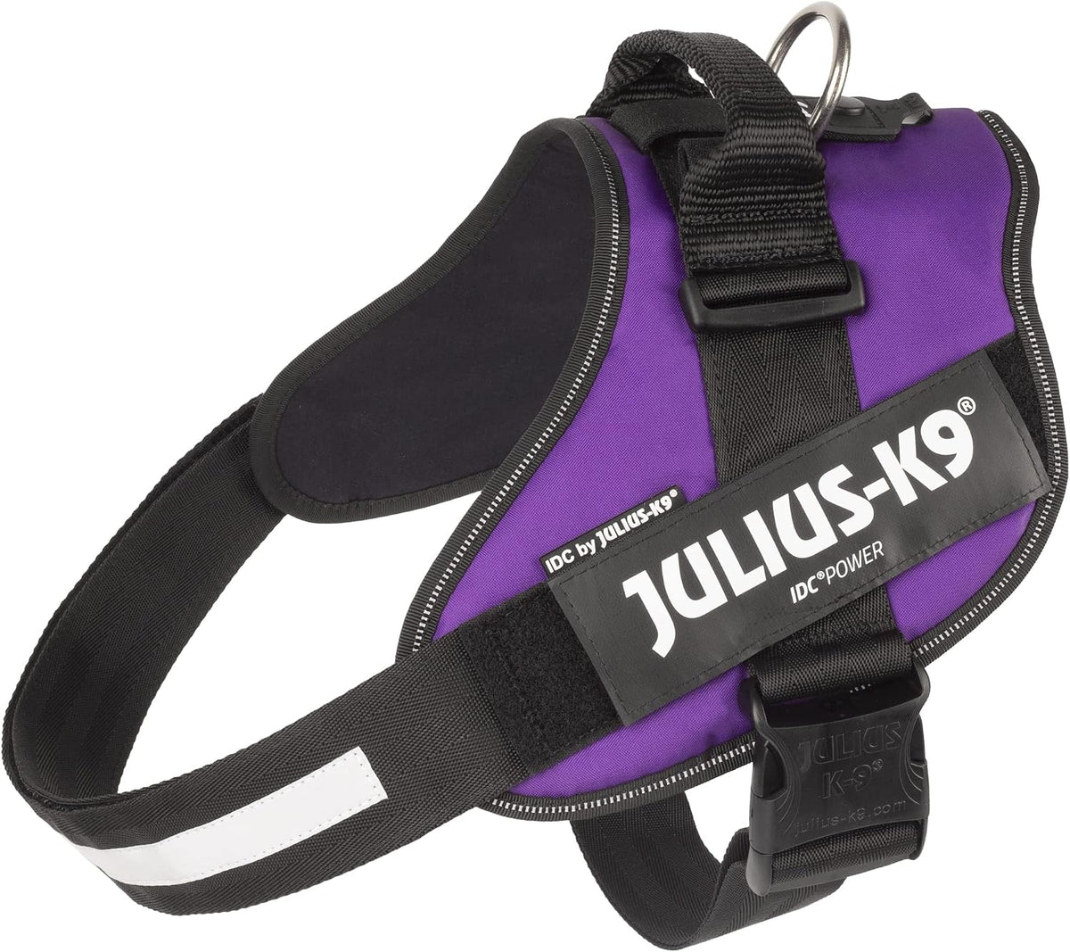 Side view of Julius-K9 Powerharness showing reflective details