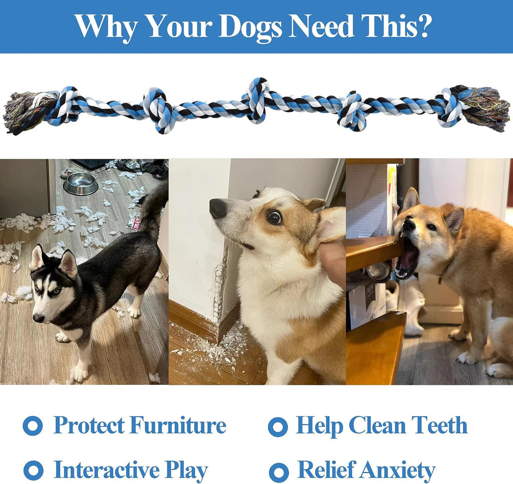 Durable interactive pet toy for medium and large dogs teeth cleaning