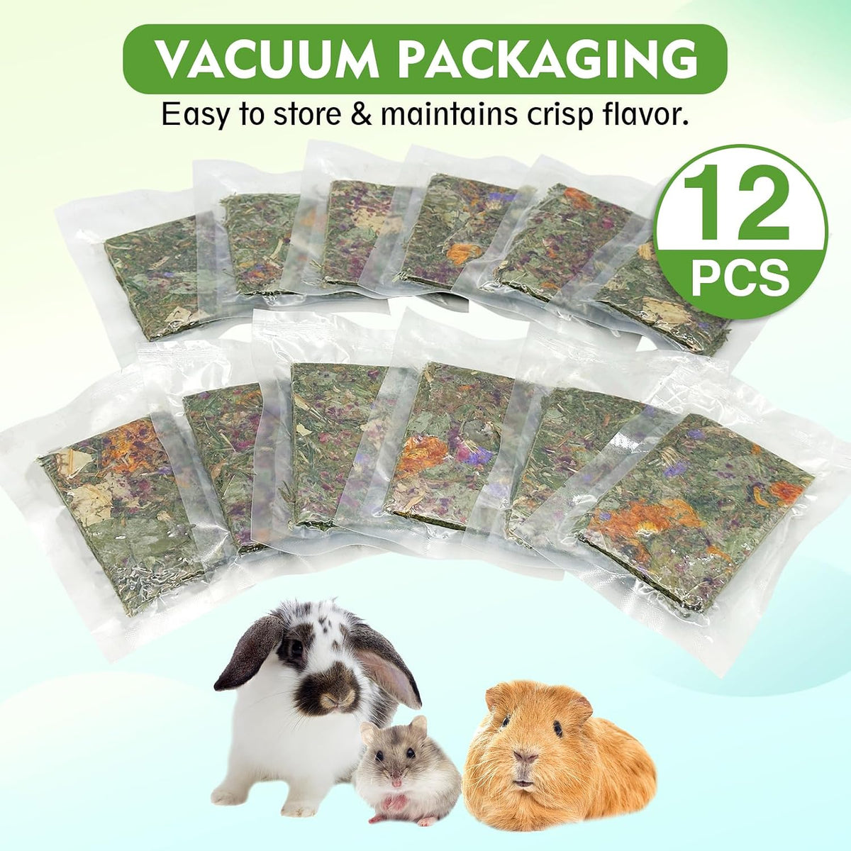Fhiny rodent chew toys display highlighting the three point nine inch product dimensions.