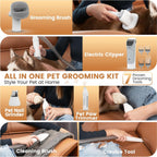 FIXR pet grooming vacuum with seven integrated tools including clippers and nail grinder