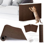 4pack Cat Scratch Couch Furniture and Wall Protector | Adhesive Cat Scratch Pad for Covering Cat Tower, DIY Climbing Cat Scratcher Couch Protector from Cat Claws Scratching (Light Gray) - Image 10