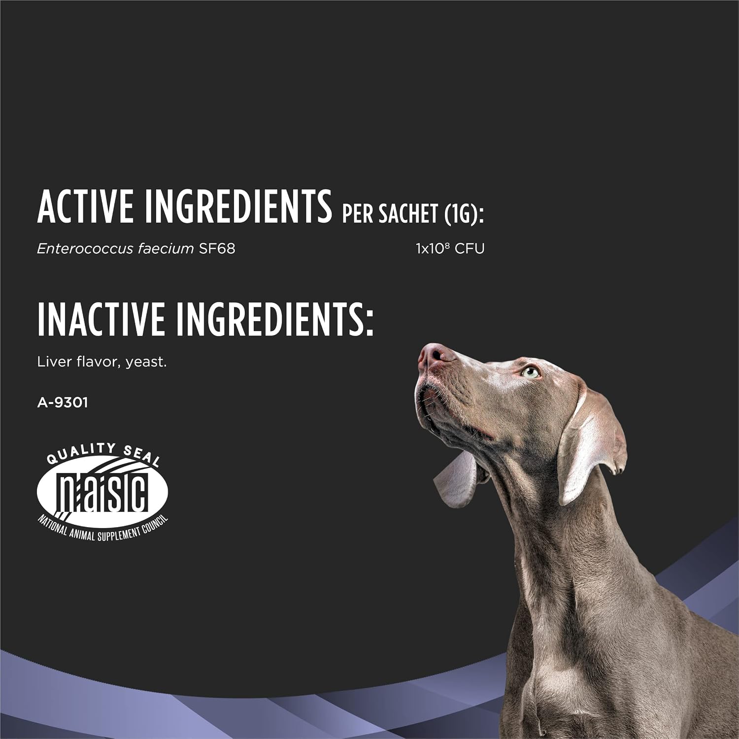 Purina Pro Plan Veterinary Supplements FortiFlora side panel showing Enterococcus faecium microencapsulation details